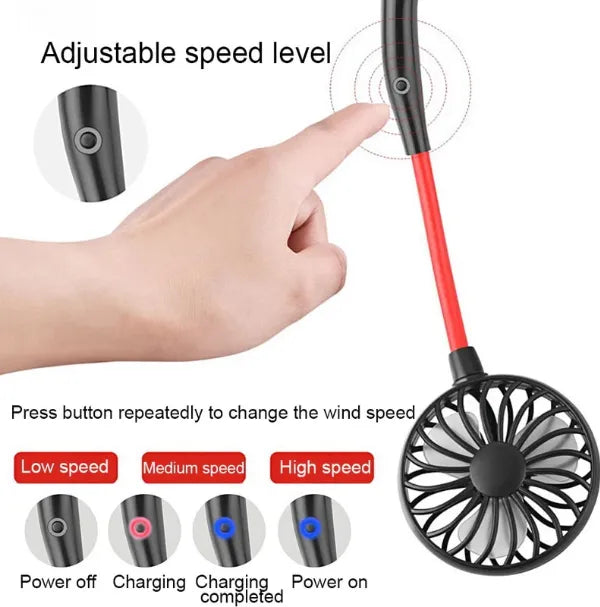 Neck Adjustment Fan Hands-free Hanging (Random Color)