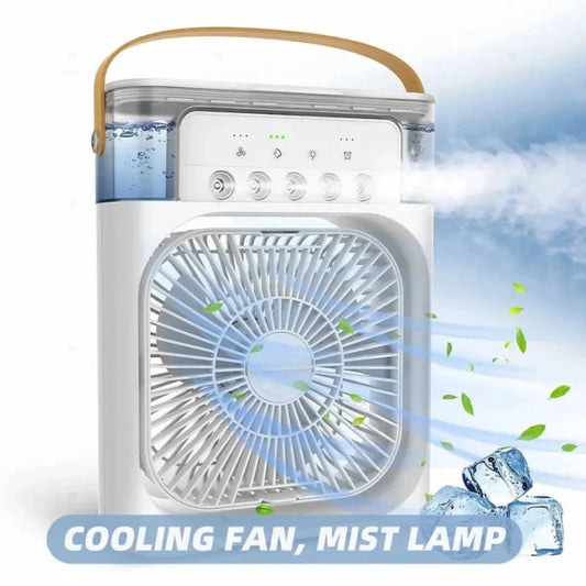 Portable Air Conditioner Fan Usb Electric Fan With Led Night Light,(random Color)